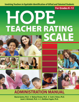 Hope Teacher Rating Scale: Involving Teachers in Equitable Identification of Gifted and Talented Students in K-12: Manual 1618214527 Book Cover