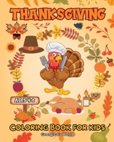 Thanksgiving Coloring Book for Kids ages 4-8: Funny and Cute Pages with Happy Autumn Scenes for Children, Boys and Girls B0CBNSH2QS Book Cover