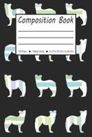 Composition Book: Australian Shepherd Dog Pattern College Ruled Pages (Exercise Book, Notebook) 179219806X Book Cover