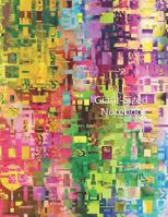 Giant-Sized Notebook: Colorful Abstract Design, 600 Pages, Notebook/300 Ruled Sheets 172022983X Book Cover