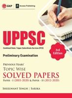 Uppsc 2021: Previous Years Topic Wise Solved Papers 3e - Paper I 9390820480 Book Cover