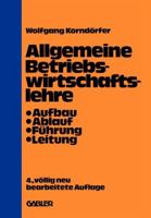 Allgemeine Betriebswirtschaftslehre 3409120483 Book Cover
