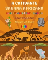 A cativante savana africana - Livro de colorir para crianças - Desenhos engraçados de adoráveis animais africanos: Coleção encantadora de cenas fofas da savana para crianças B0CF37SLMF Book Cover