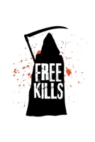 Notebook: Calendar / Planner 2020 Grim Reaper Free Hugs Kills Halloween Death Gift 120 Pages, 6X9 Inches, Yearly, Monthly, Weekly & Daily 1673549330 Book Cover