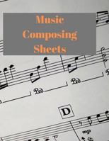 Music Composing Sheets: A4 Music Sheets 120 Pages for composition 1686062176 Book Cover