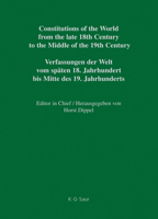 Constitutional Documents of Austria, Hungary and Liechtenstein 1791-1849 359835682X Book Cover