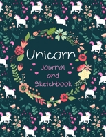 Unicorn Journal and Sketchbook: Cute Unicorn Kawaii Journal and Notebook for Boys Girls With Lined and Blank Pages, Perfect for Creative Writing, Drawing, Journal, Doodling, Sketching and Notes (Workb 1706291795 Book Cover