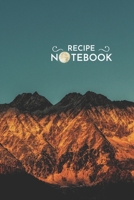 Moon Light Recipe Notebook: Snow Wild Mountain Recipe Notebook 6x9 Inches 100 Pages outdoors, camping Cook Book 1677107243 Book Cover