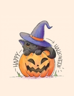 happy halloween: Halloween Coloring Book for Adults and kids: 50+ spooky coloring pages filled with monsters, witches, pumpkin, haunted house and more ... Ultimate halloween gift for adults and kids. B08L2G5L8B Book Cover