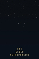 Eat Sleep Notebook for Astrophysics Students, Researchers or Teachers: Gold Lettering Journal | 100 College-ruled Pages | 6 x 9 Size | observers notebook astronomy 1679189549 Book Cover