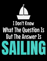 I Don't Know What The Question Is But The Answer Is Sailing: Daily Planner 2020 : Gift For Sailor And Sailing Lovers 1673880533 Book Cover