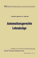 Automationsgerechte Lohnabzuge 3663127699 Book Cover