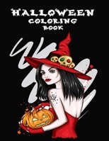 Halloween coloring book: A fun coloring book for adults,teens or kids with more than 60 illustrations B08JLHQJL8 Book Cover