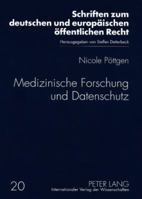 Medizinische Forschung Und Datenschutz 3631580509 Book Cover