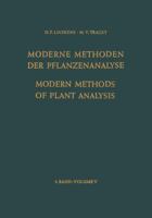 Modern Methods of Plant Analysis / Moderne Methoden Der Pflanzenanalyse 3642459951 Book Cover