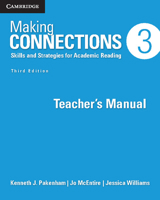 Making Connections Level 3 Teacher's Manual: Skills and Strategies for Academic Reading 1107650542 Book Cover