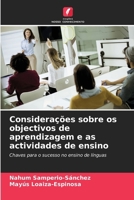 Considerações sobre os objectivos de aprendizagem e as actividades de ensino (Portuguese Edition) 6207900804 Book Cover