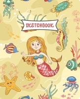 Sketchbook: Pretty Mermaid Sketch Book for Kids | Practice Drawing and Doodling | Sketching Book for Toddlers & Tweens 1674389760 Book Cover