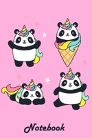 Notebook: Cute Panda Bear Kawaii Pandacorn Composition Notebook Japanese Otaku Anime lovers 120 Blank lined pages 6 x 9 Journal Planner organizer School 1660383617 Book Cover
