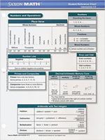 Saxon Math K-5: Student Reference Chart Intermediate 4 1600325610 Book Cover