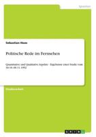 Politische Rede im Fernsehen 3640556801 Book Cover