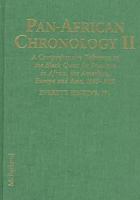 Pan-African Chronology: A Comprehensive Reference to the Black Quest for Freedom in Africa, the Americas, Europe and Asia, 1865-1915, (Vol. 2) (Pan-African Chronology) 0786403853 Book Cover