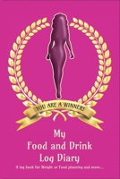 My Food and Drink Log Diary: Keep track and log all your food and drink intake/calories/food resolutions, Bag/Large Pocket size book - Pink Cover 1699188750 Book Cover