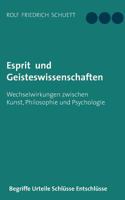 Esprit und Geisteswissenschaften: Wechselwirkungen zwischen Kunst, Philosophie und Psychologie 3739216417 Book Cover