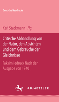 Critische Abhandlung Von Der Natur, Den Absichten Und Dem Gebrauche Der Gleichnisse 3476994023 Book Cover