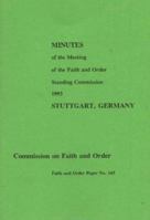 Faith and Order Minutes: F & O Paper no. 165. Stuttgart Germany 2825411248 Book Cover