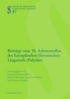 Beitrage Zum 18. Arbeitstreffen Der Europaischen Slavistischen Linguistik (Polyslav): 3.-5. September 2014, Budapest 3447105291 Book Cover