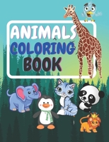 Adorable animals Coloring book for Girls, Teens, Kids, & Adults, Relaxing pages B09DMW56G4 Book Cover