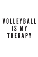 Volleyball is my therapy | Notebook: Volleyball gifts for girls and women | Lined notebook/journal/composition book 1712215582 Book Cover