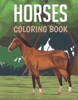 Horses Coloring Book: An Adult Coloring Book For Horse Lovers Men & Women (Dover Coloring Books) B08HJ5DFHP Book Cover