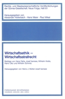 Wirtschaftsethik - Wirtschaftsstrafrecht 3506733613 Book Cover