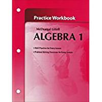 Algebra 1--Practice Workbook with Examples 0618736948 Book Cover