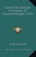 Essais De Crtique Litteraire Et Philosophique (1913) 1166045005 Book Cover