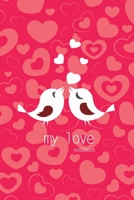 My Love Notebook, Blank Write-in Journal, Dotted Lines, Wide Ruled, Medium (A5) 6 x 9 In (Pink) 1714383407 Book Cover
