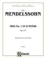 Music Minus One Piano: Mendelssohn Piano Trio No. 1 in D major, op. 49  (Book & Audio CD) 3795763576 Book Cover