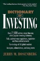 Dictionary of Investing (Business Dictionary Series) 0471574341 Book Cover