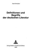 Definitionen Und Begriffe Der Deutschen Literatur 3261004703 Book Cover