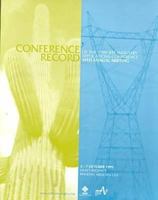 Industry Applications Society Annual Meeting 1999 34th 078035589X Book Cover