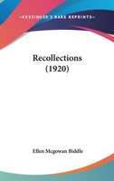 Recollections (1920) 1120688396 Book Cover