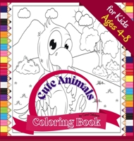 Cute Animals Coloring Book for Kids ages 4-8: Fun Coloring book to Color Farm and Wild Animals, 72 pages 9126511517 Book Cover