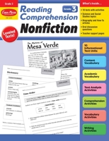 Evan-Moor Reading Comprehension: Nonfiction, Grade 3 - Homeschooling and Classroom Resource Workbook, Biographies, Science, Social studies, Geography, Leveled, Vocabulary, Text structure analysis 1645143368 Book Cover