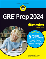 GRE Prep 2024 For Dummies with Online Practice 1394183372 Book Cover