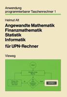 Angewandte Mathematik Finanzmathematik Statistik Informatik Fur UPN-Rechner 3528041501 Book Cover