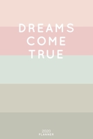 Dreams Come True: Cute Inspirational Quote Planner 2020 - 6x9 100 Pages with Calendar + US and UK Holidays + Monthly and Weekly Organizer + Habit Tracker and Password Keeping Notebook 169851915X Book Cover