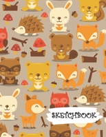 Sketchbook: Forest Animal Fun Framed Drawing Paper Notebook 1691049395 Book Cover