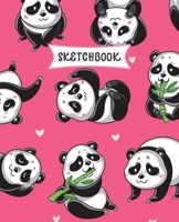 Sketchbook: Cute Kawaii Panda Sketch Book for Kids Practice Drawing and Doodling Sketching Book for Toddlers & Tweens 167163232X Book Cover